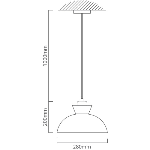 Charlotte Nordic Wood And Steel 280 Pendant Light - Lighting.co.za