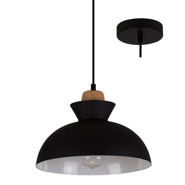 Charlotte Nordic Wood And Steel 280 Pendant Light - Lighting.co.za