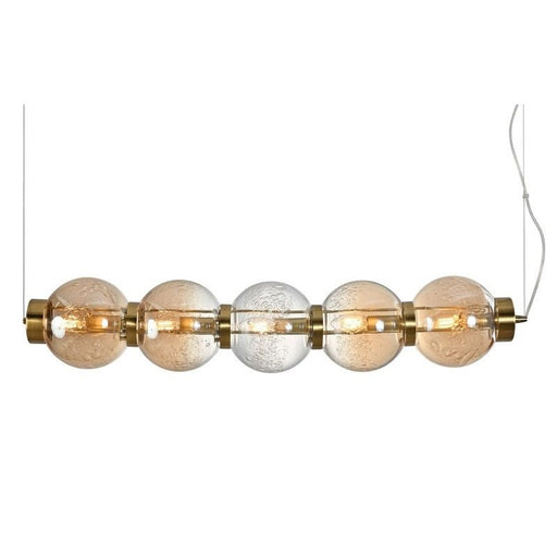 Pearl Horizontal 5 Light Amber | Smoke Glass Pendant Light - Hanging Lights - Lighting.co.za