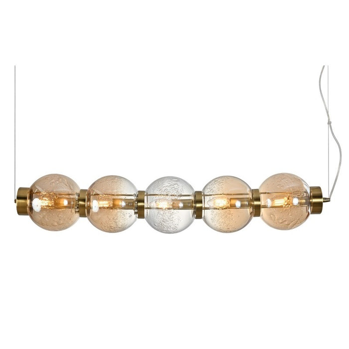 Pearl Horizontal 5 Light Amber | Smoke Glass Pendant Light - Lighting.co.za