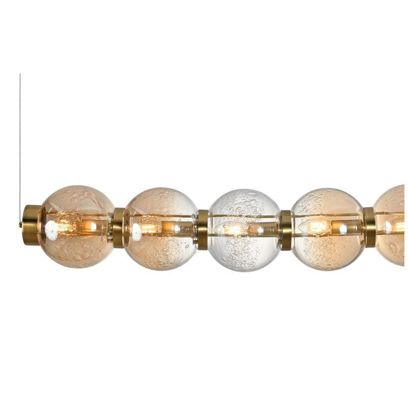 Pearl Horizontal 5 Light Amber | Smoke Glass Pendant Light - Lighting.co.za