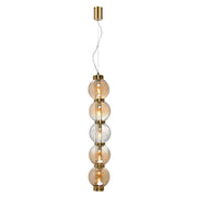 Pearl Vertical 5 Light Amber | Smoke Glass Pendant Light - Lighting.co.za