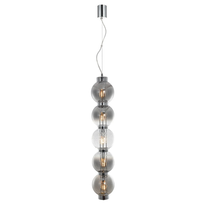 Pearl Vertical 5 Light Amber | Smoke Glass Pendant Light - Lighting.co.za
