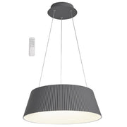 Gilles Ribbed Grey Or White 45W LED Pendant Light With CCT Adjustable Remote - Lighting.co.za