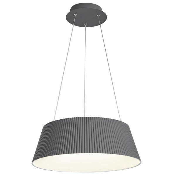 Gilles Ribbed Grey Or White 45W LED Pendant Light With CCT Adjustable Remote - Lighting.co.za