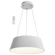 Gilles Ribbed Grey Or White 45W LED Pendant Light With CCT Adjustable Remote - Lighting.co.za