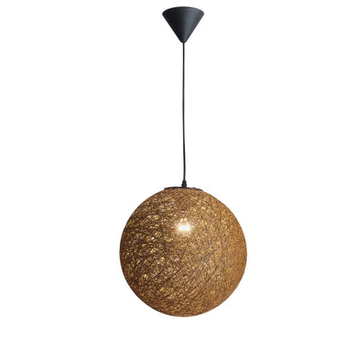 Habitat Natural Brown Twine Ball Pendant Light 3 Sizes - Lighting.co.za