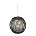 Amir Black Bamboo and Natural Inner Shade Pendant Light - Lighting.co.za