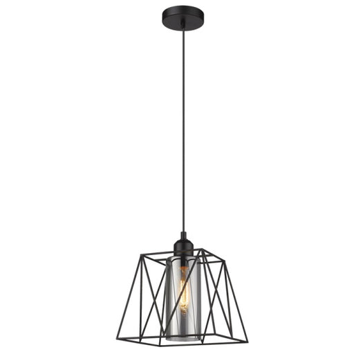 Baja Black and Smoke Glass Lantern Pendant Light - Lighting.co.za