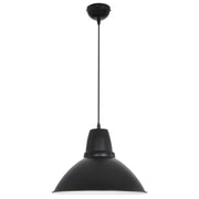 Juniper Black | White Metal Dome Pendant Light - Lighting.co.za