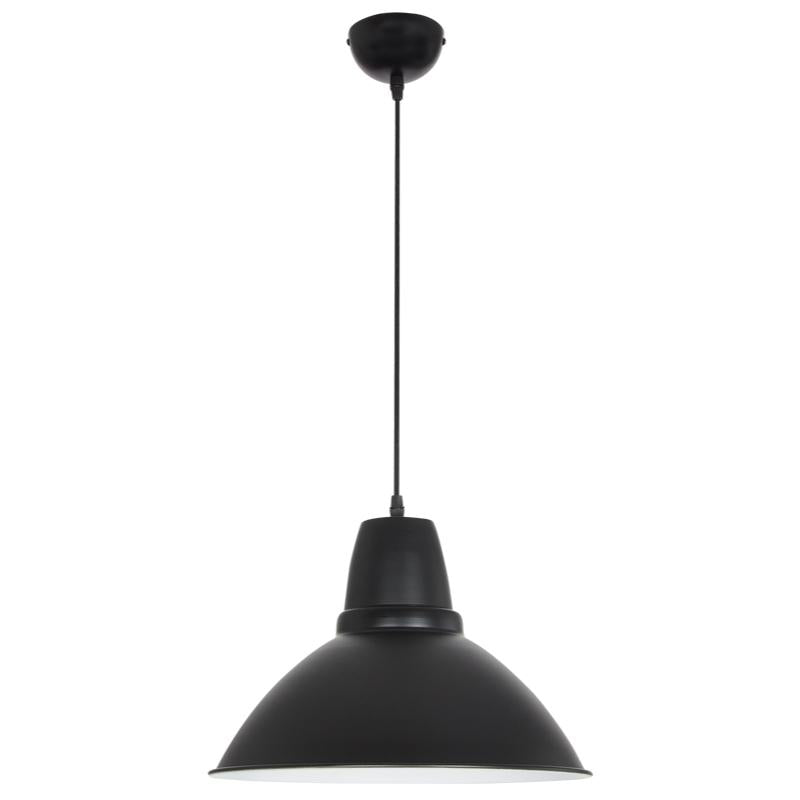 Juniper Black | White Metal Dome Pendant Light - Lighting.co.za