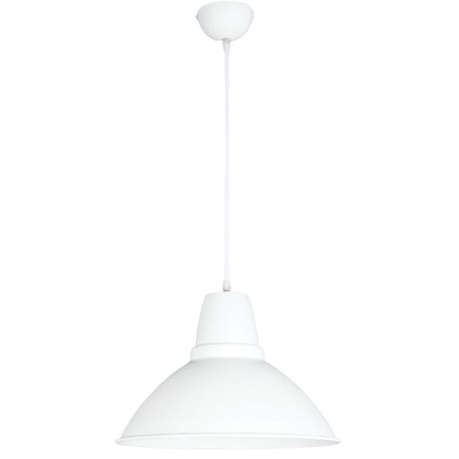 Juniper Black | White Metal Dome Pendant Light - Lighting.co.za