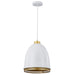 Pino Black or White and Gold Industrial Dome Pendant Light - Lighting.co.za