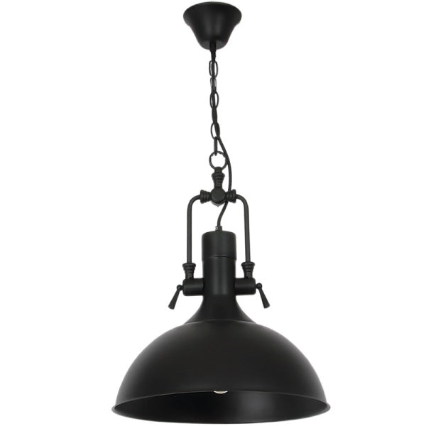 Minli Industrial Black Metal Pendant Light - Lighting.co.za
