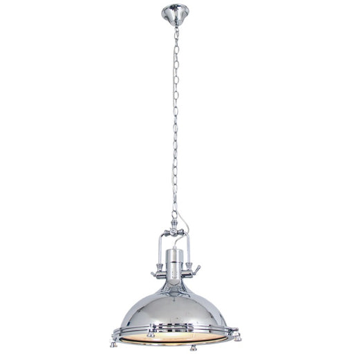 Fallon Polished Dome Chrome Industrial Pendant Light - Lighting.co.za