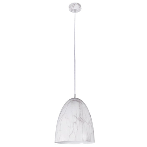 Cilla Metal Dome With Marble Finish Pendant Light - Lighting.co.za