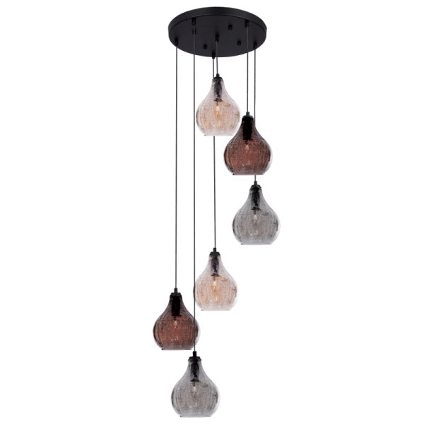 Madison 6 Light Multi Glass Pendant Light - Lighting.co.za