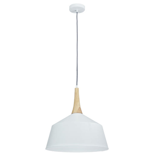 Fiona Black or White and Wood Large Nordic Pendant Light - Lighting.co.za