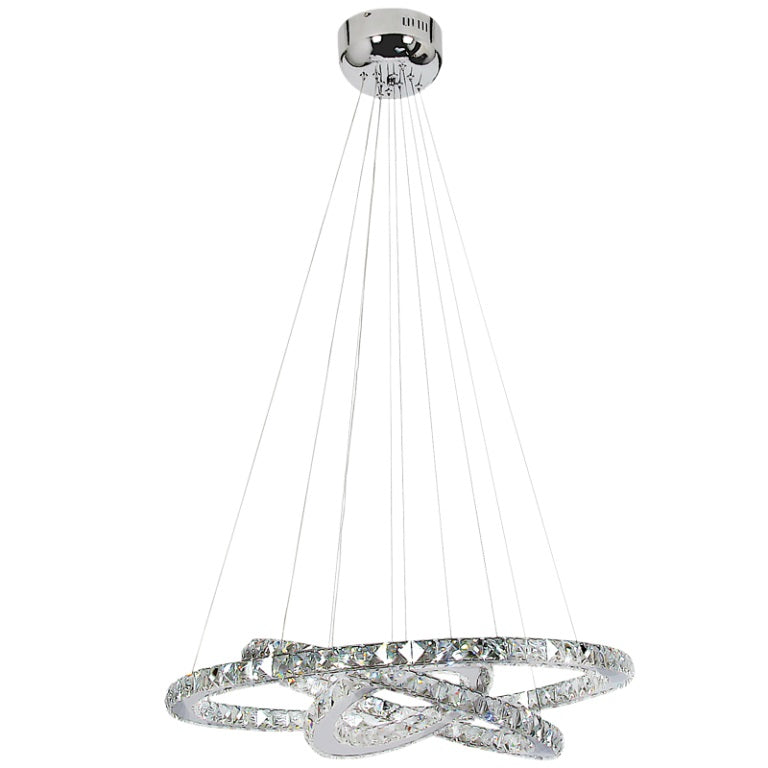 Maya 3 Ring Crystal LED Pendant Light - Lighting.co.za