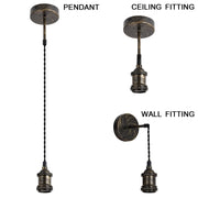 Ziggy Black | White | Chrome | Bronze Pendant Light - Lighting.co.za