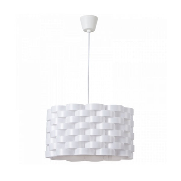 Roka White Wave Drum Shade Pendant Light - Lighting.co.za