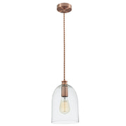 Bello Copper And Clear Glass Pendant Light - Lighting.co.za