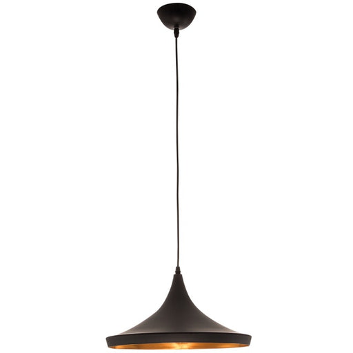 Solo Hat Black Gold Pendant Light - Lighting.co.za