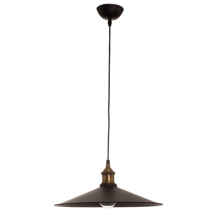 Brooklyn Vintage Black And Brass Industrial Pendant Light - Lighting.co.za
