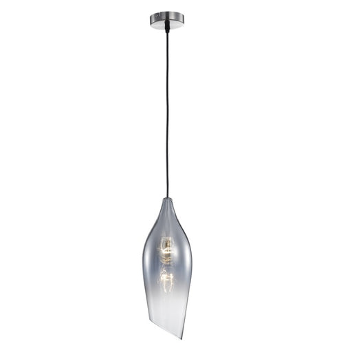 Bollene Chrome And Smoke Glass Pendant Light 2 Sizes - Lighting.co.za