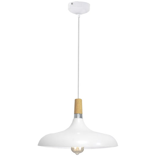 Nordic Curva White Or Black And Wood Pendant Light - Lighting.co.za