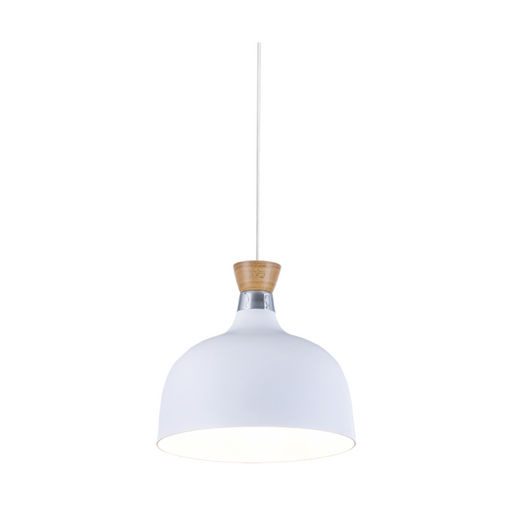 Aero Black or White with Wood Dome Pendant Light - Lighting.co.za