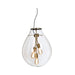 Avondale Drop Clear Glass and Brass Look Pendant Light - Lighting.co.za
