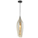 Bollene Long Black And Amber Glass Pendant Light - Lighting.co.za
