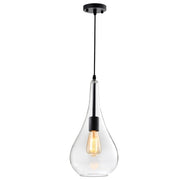 Grace Drop Black And Clear Glass Pendant Light - Lighting.co.za