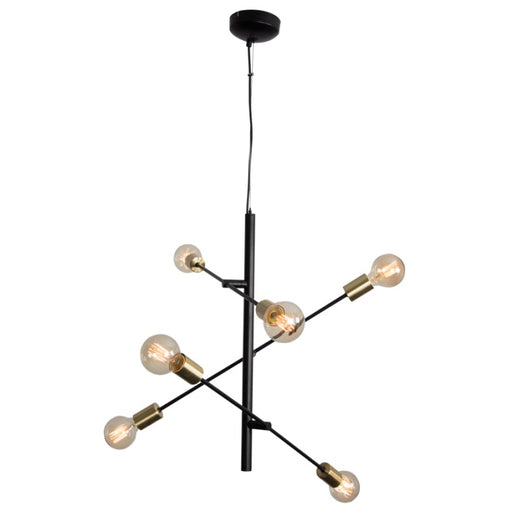 Den Multi Light Black And Brass Pendant Light - Lighting.co.za