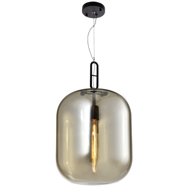 Dunne Large Cognac Amber Glass Pendant Light - Lighting.co.za