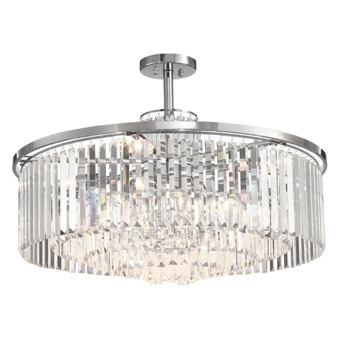 Jacquiline Large Chrome and Clear Crystal Round Chandelier - Lighting.co.za