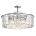 Jacquiline Large Chrome and Clear Crystal Round Ceiling Light - Lighting.co.za