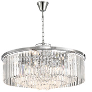 Jacquiline Large Chrome and Clear Crystal Round Chandelier - Lighting.co.za