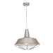 Ridley Satin Silver Industrial Cage Pendant Light - Lighting.co.za