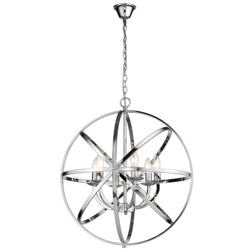 Odette Chrome Sphere 6L Chandelier - Lighting.co.za