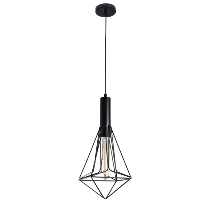 Cortez Black Geo Industrial Pendant Light - Lighting.co.za