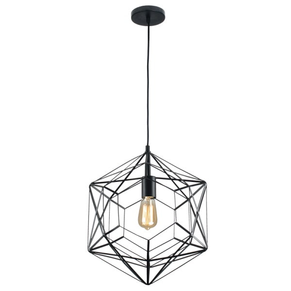 Bedford Black Wire Grid Pendant Light - Lighting.co.za