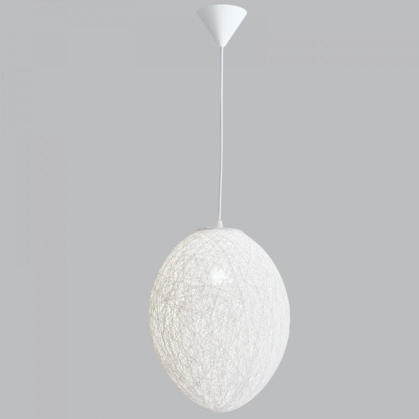 Habitat Egg Brown Or White Twine String Pendant Light - Lighting.co.za