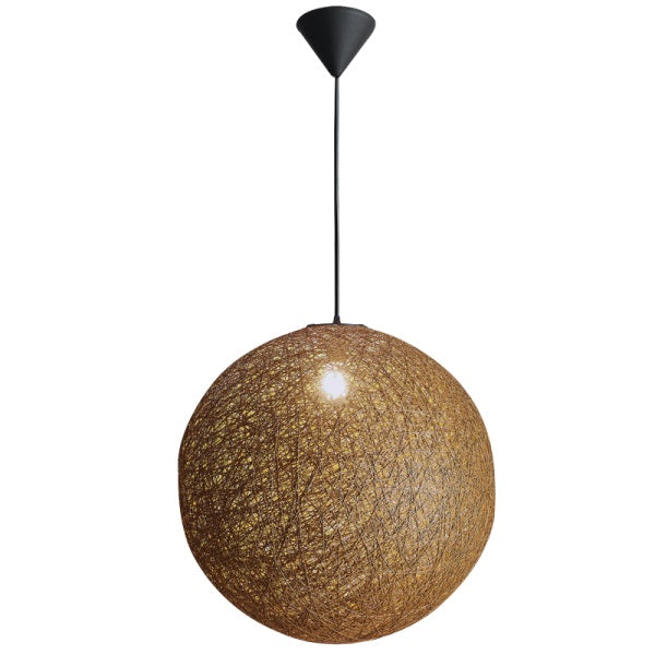 Habitat Natural Brown Twine Ball Pendant Light 3 Sizes - Lighting.co.za