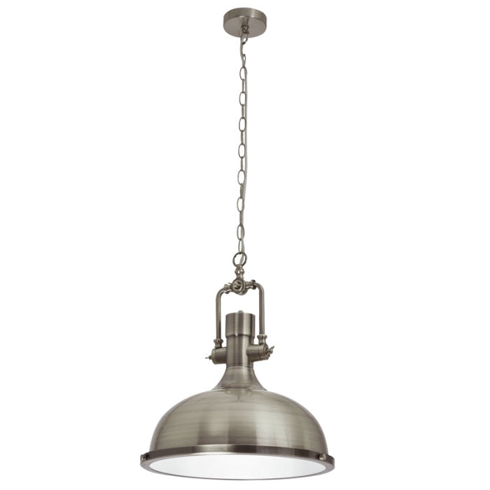 Cottage Industrial Chrome Or Copper Pendant Light - Lighting.co.za