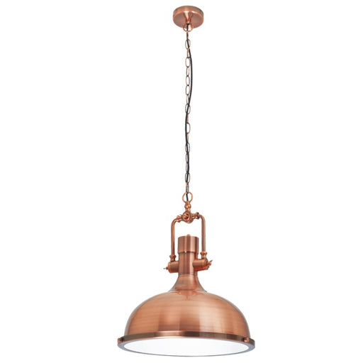 Cottage Industrial Chrome Or Copper Pendant Light - Lighting.co.za