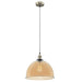 Hindley Amber Glass and Brass Dome Pendant Light - Lighting.co.za