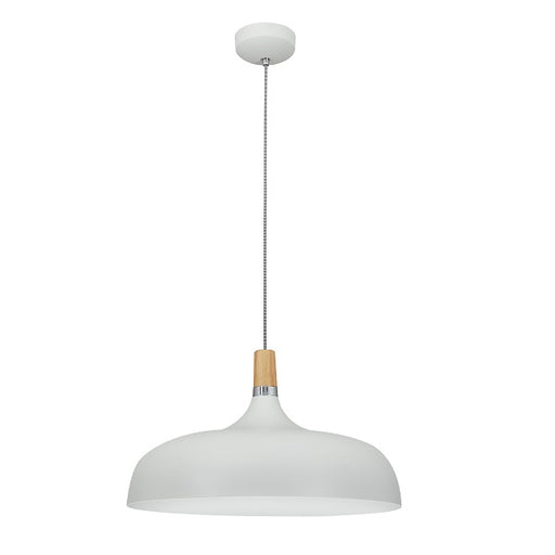 Nordic Large White Or Black And Wood Pendant Light - Lighting.co.za