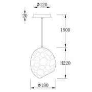 Minje White Copper Chrome Pendant Light - Lighting.co.za